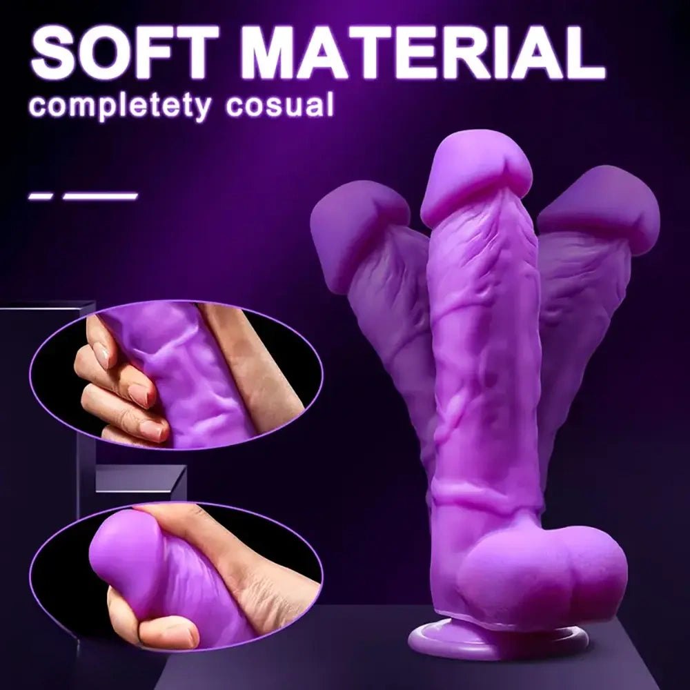 Purple realistic g-spot dildo, photo 4