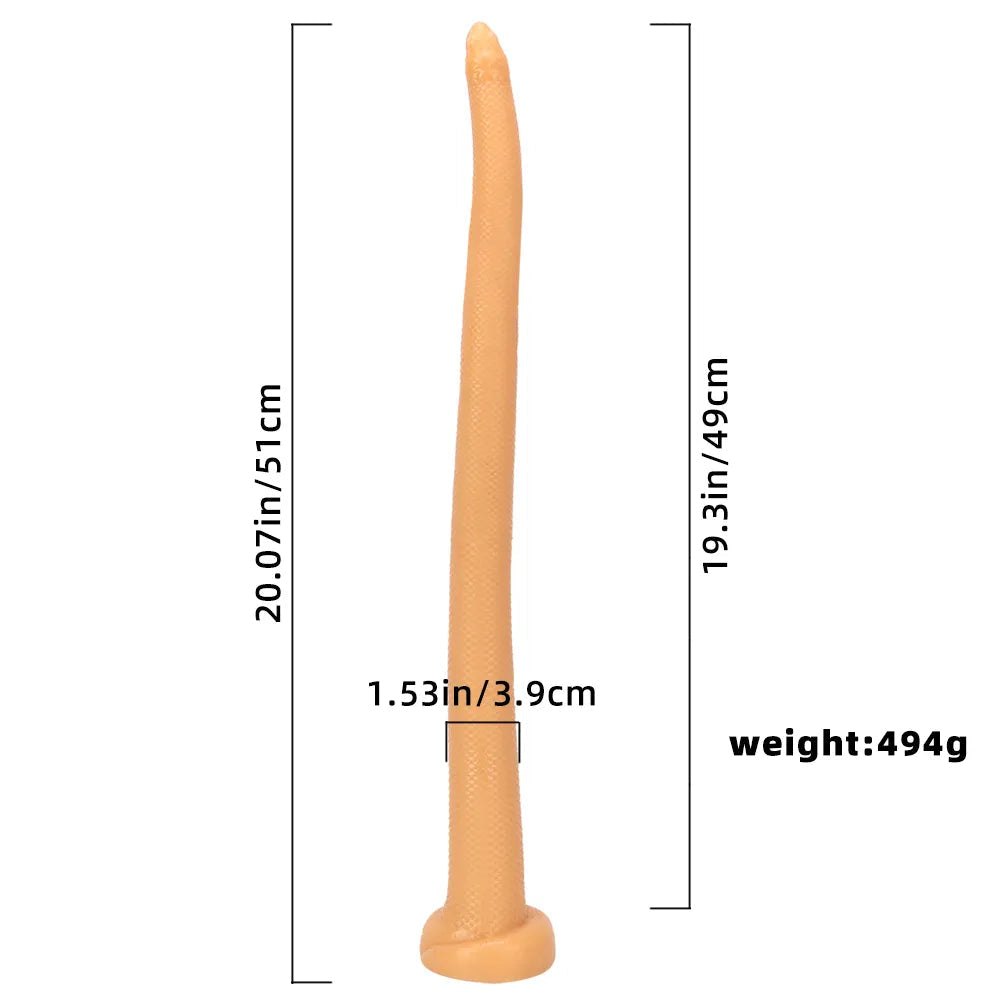 Flesh textured scaled snake dildo