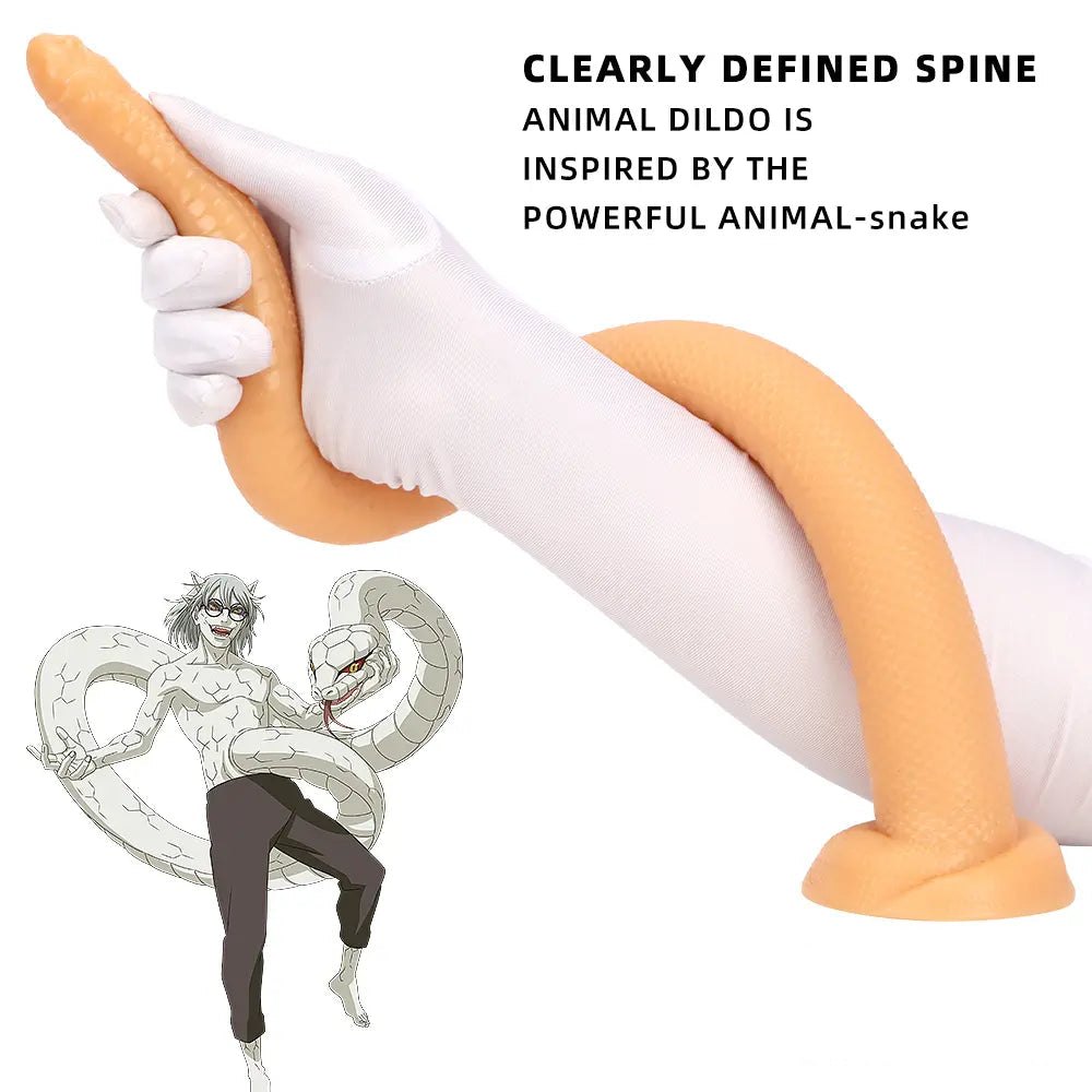Textured scaled snake dildo, photo 2