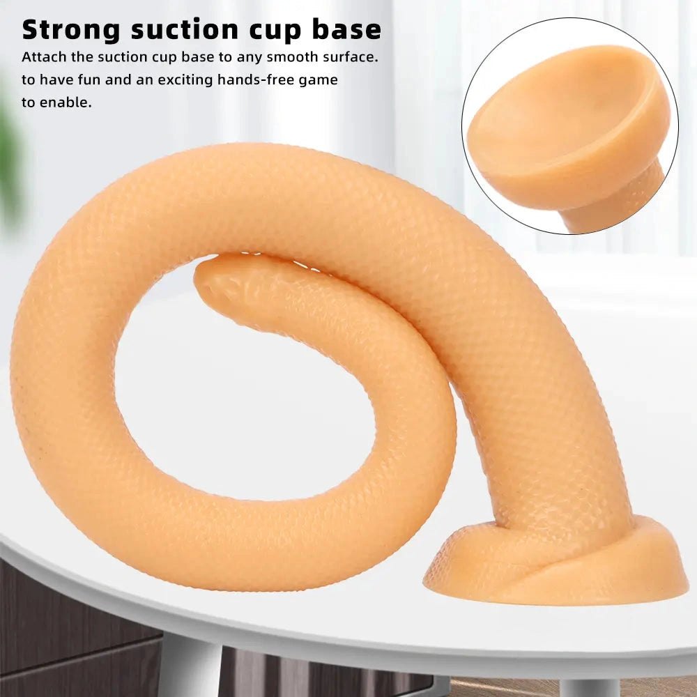 Textured scaled snake dildo, photo 3