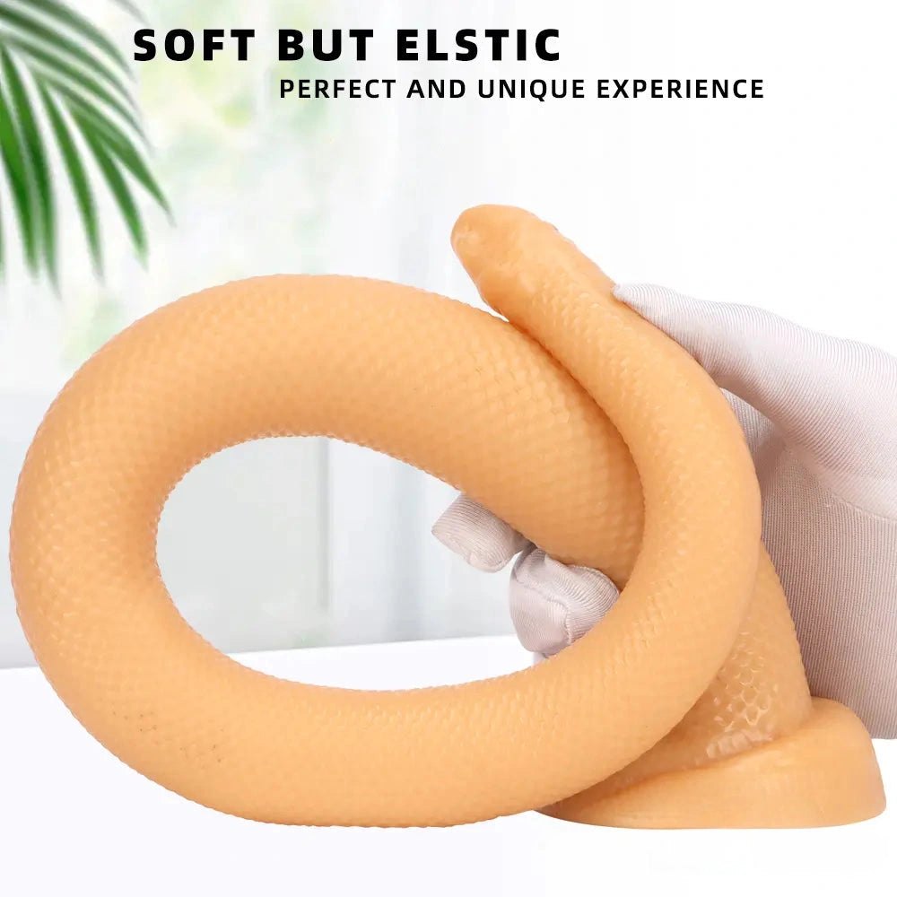 Textured scaled snake dildo, photo 4