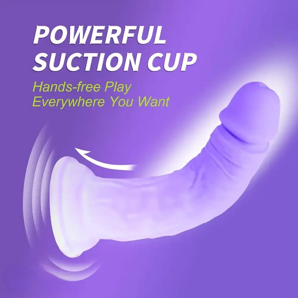 Purple silicone realistic dildo, photo 6