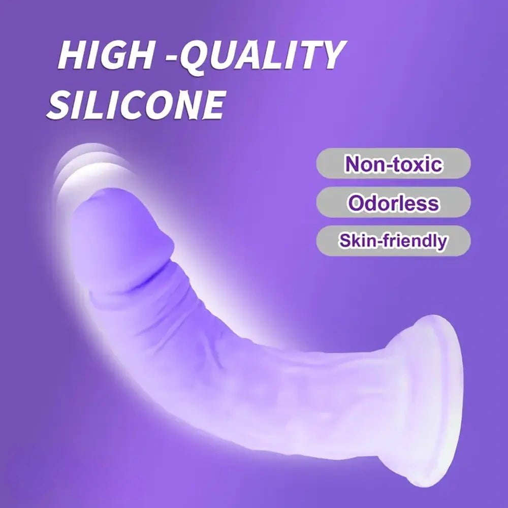 Purple silicone realistic dildo, photo 8