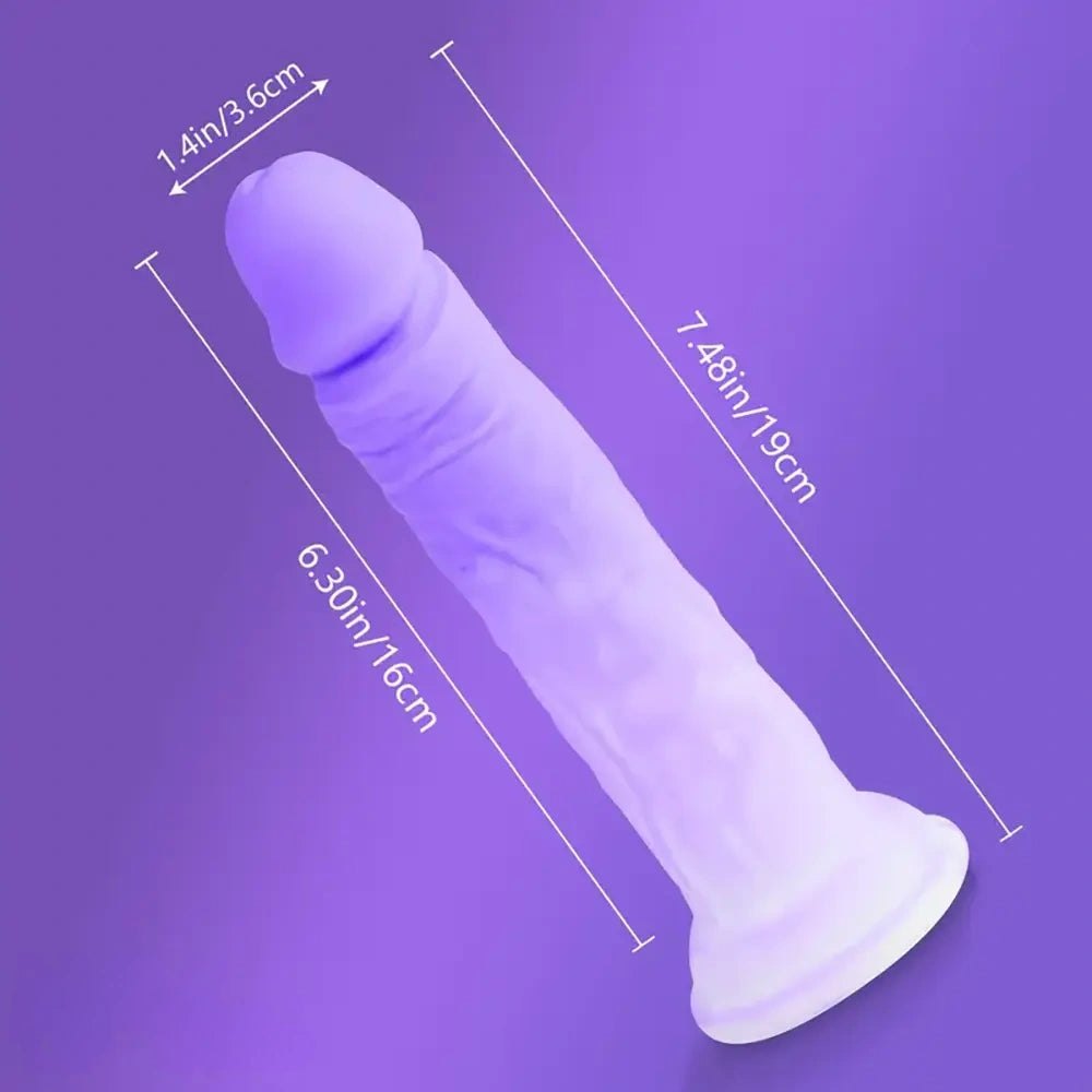 Purple silicone realistic dildo, photo 9