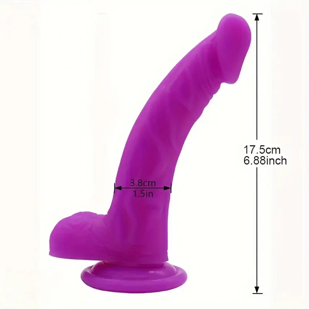 Purple silicone suction cup dildo, photo 2