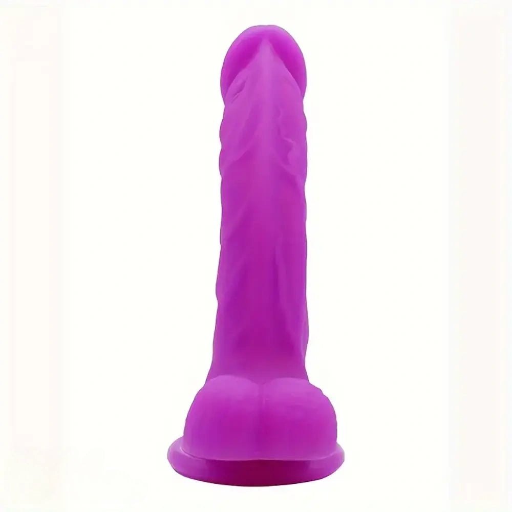 Purple silicone suction cup dildo, photo 3