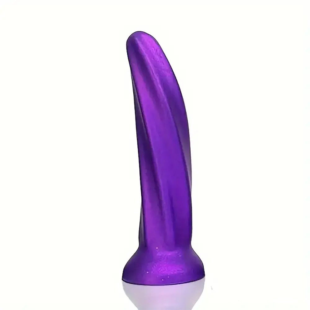 Purple silicone spiral fantasy dildo, photo 1