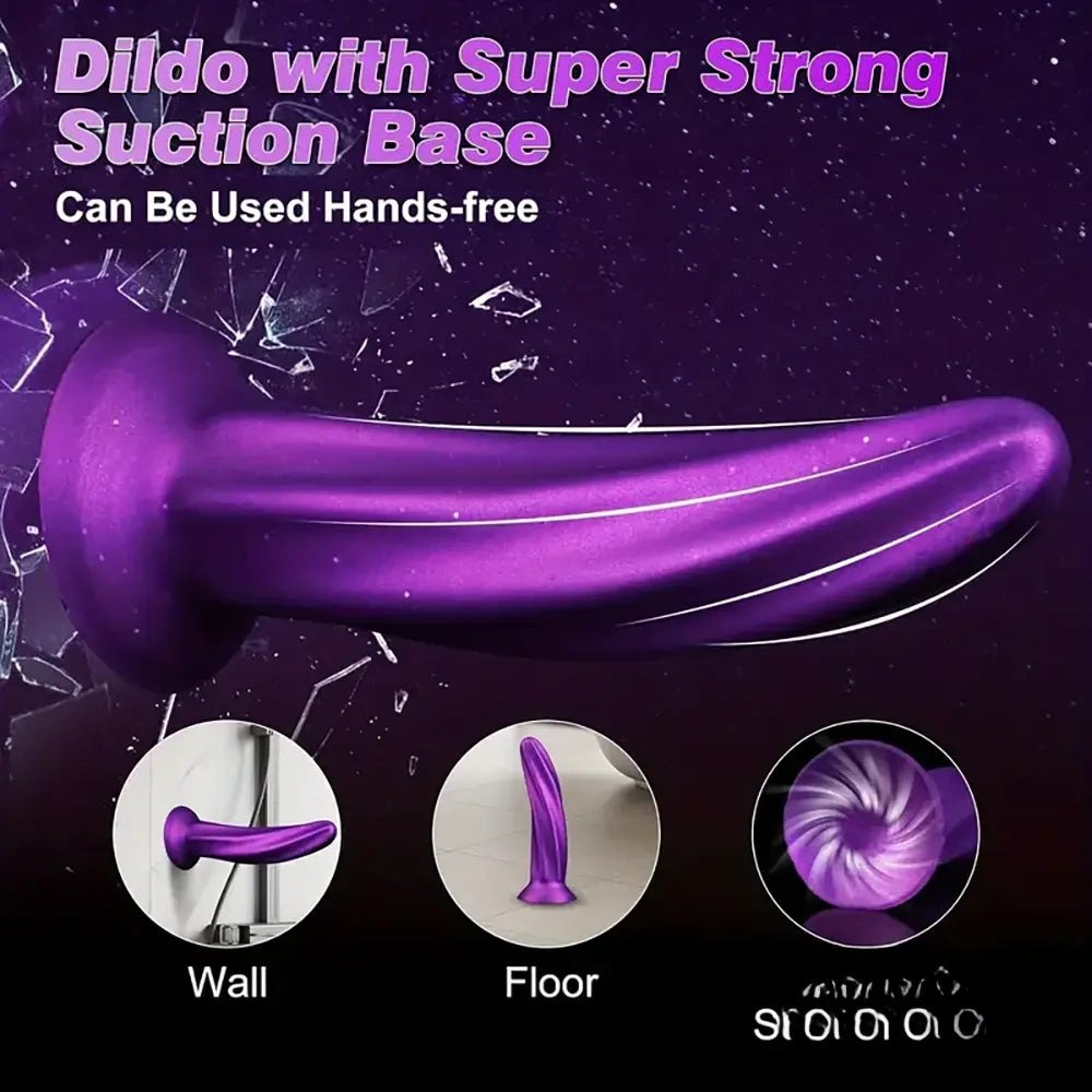 Purple silicone spiral fantasy dildo, photo 2