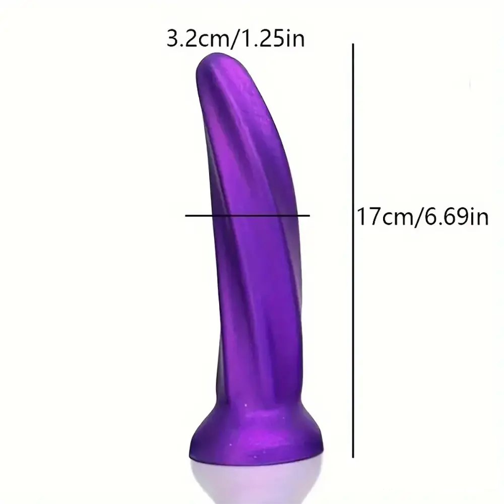 Purple silicone spiral fantasy dildo, photo 7