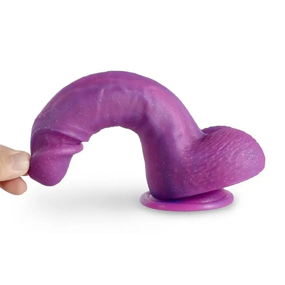 Purple suction cup g-spot dildo, photo 4