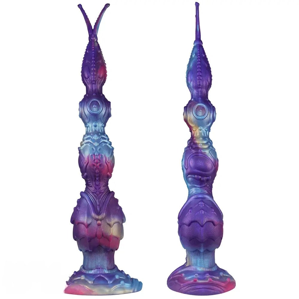 Purple and teal iridescent fantasy dildo, photo 3