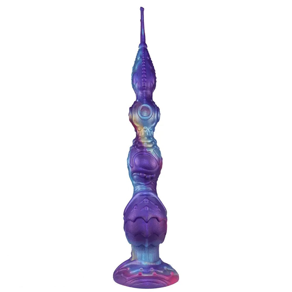 Purple and teal iridescent fantasy dildo, photo 7