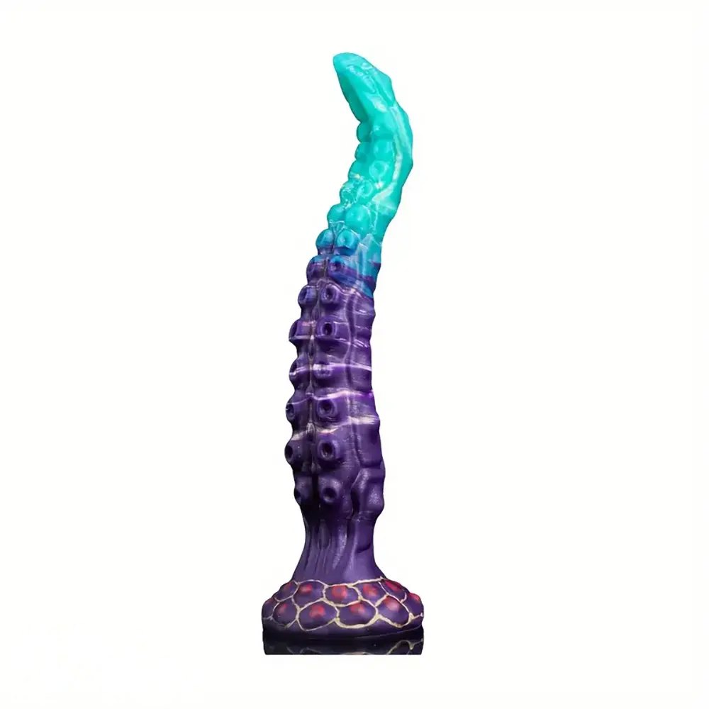Purple and teal tentacle fantasy dildo, photo 1