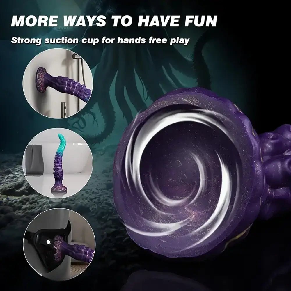 Purple and teal tentacle fantasy dildo, photo 5