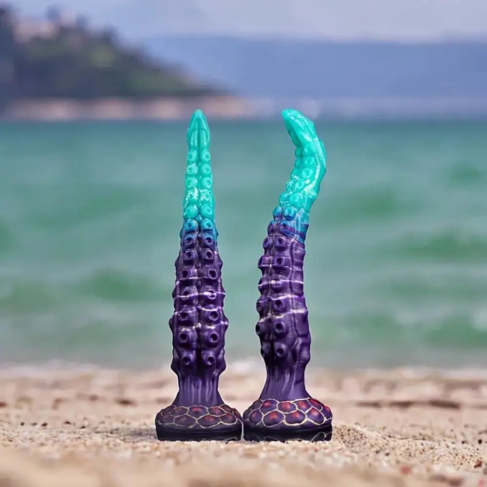Purple and teal tentacle fantasy dildo, photo 7