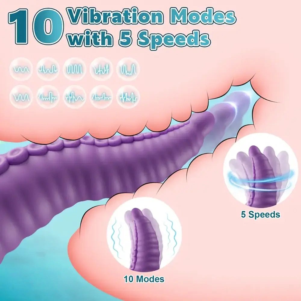 Purple tentacle fantasy silicone dildo, photo 3