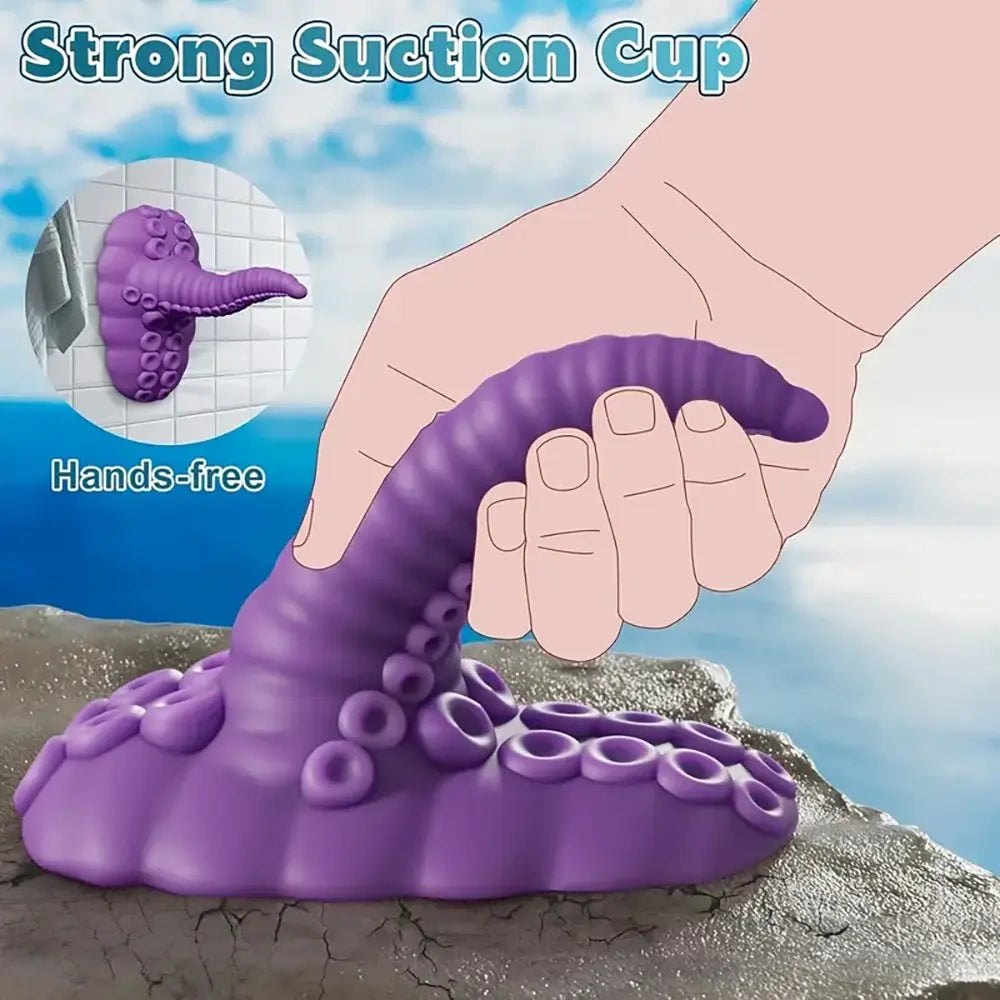 Purple tentacle fantasy silicone dildo, photo 6