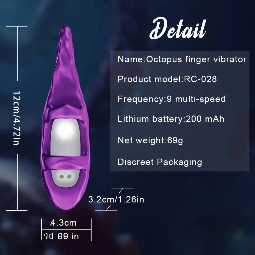 Purple silicone tentacle finger sleeve, photo 3