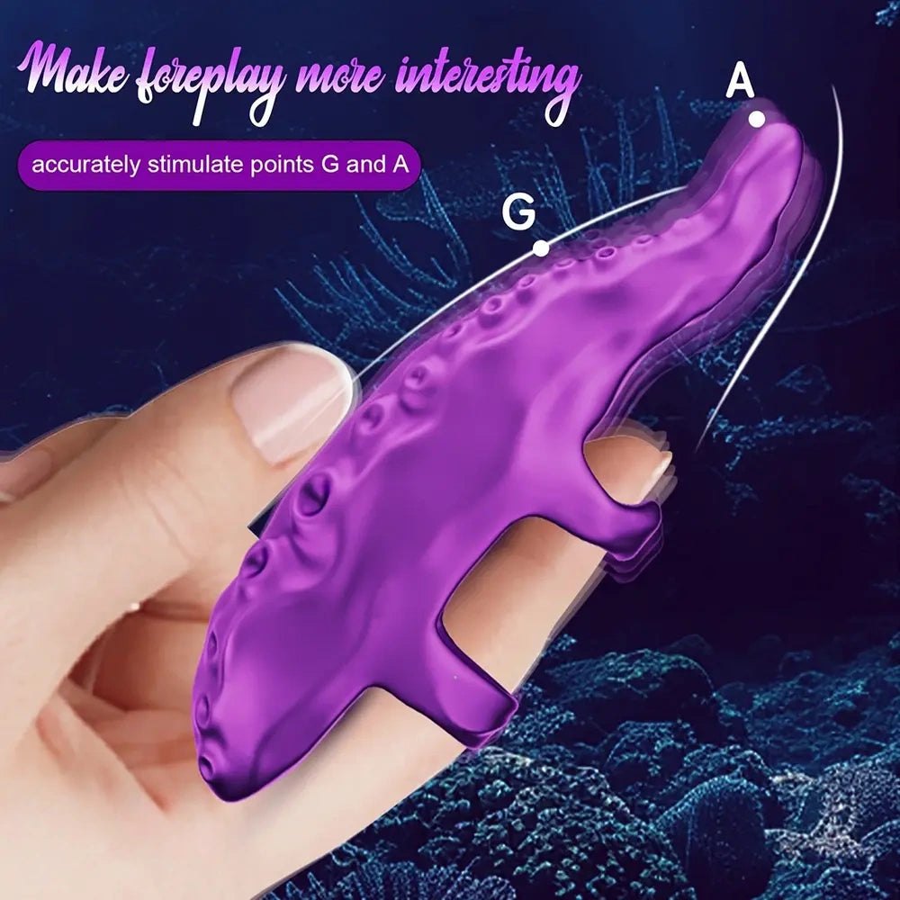 Purple silicone tentacle finger sleeve, photo 6