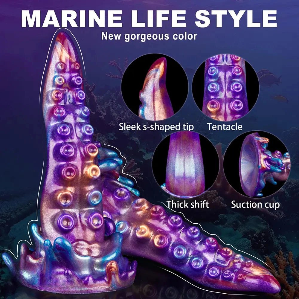 Purple tentacle fantasy riding dildo, photo 8