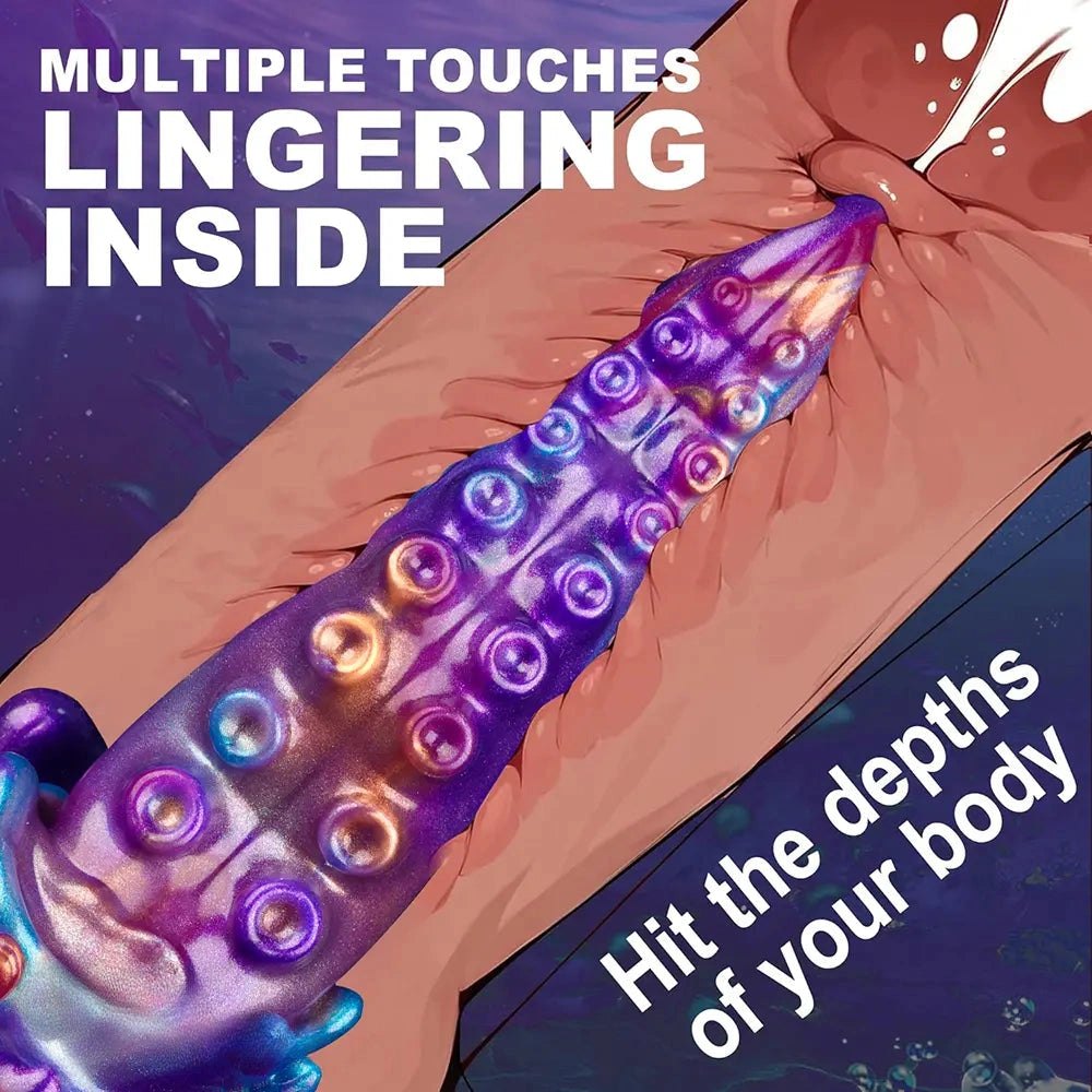 Purple tentacle fantasy riding dildo, photo 9