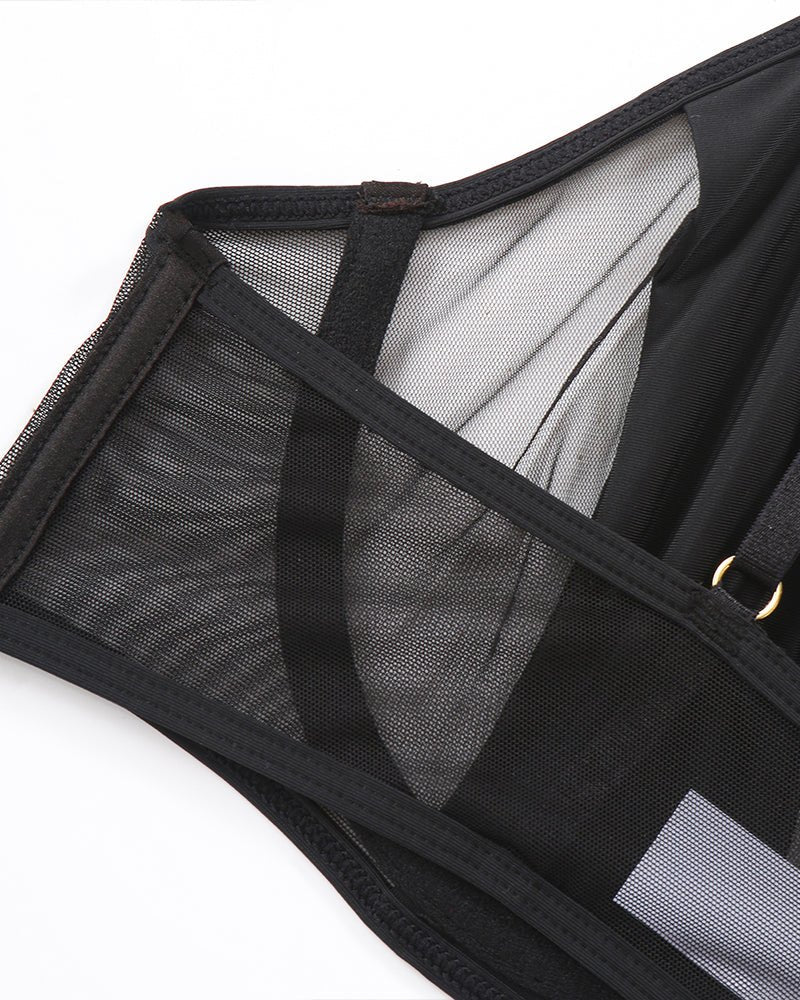 Push up mesh corset bra thong set, photo 10