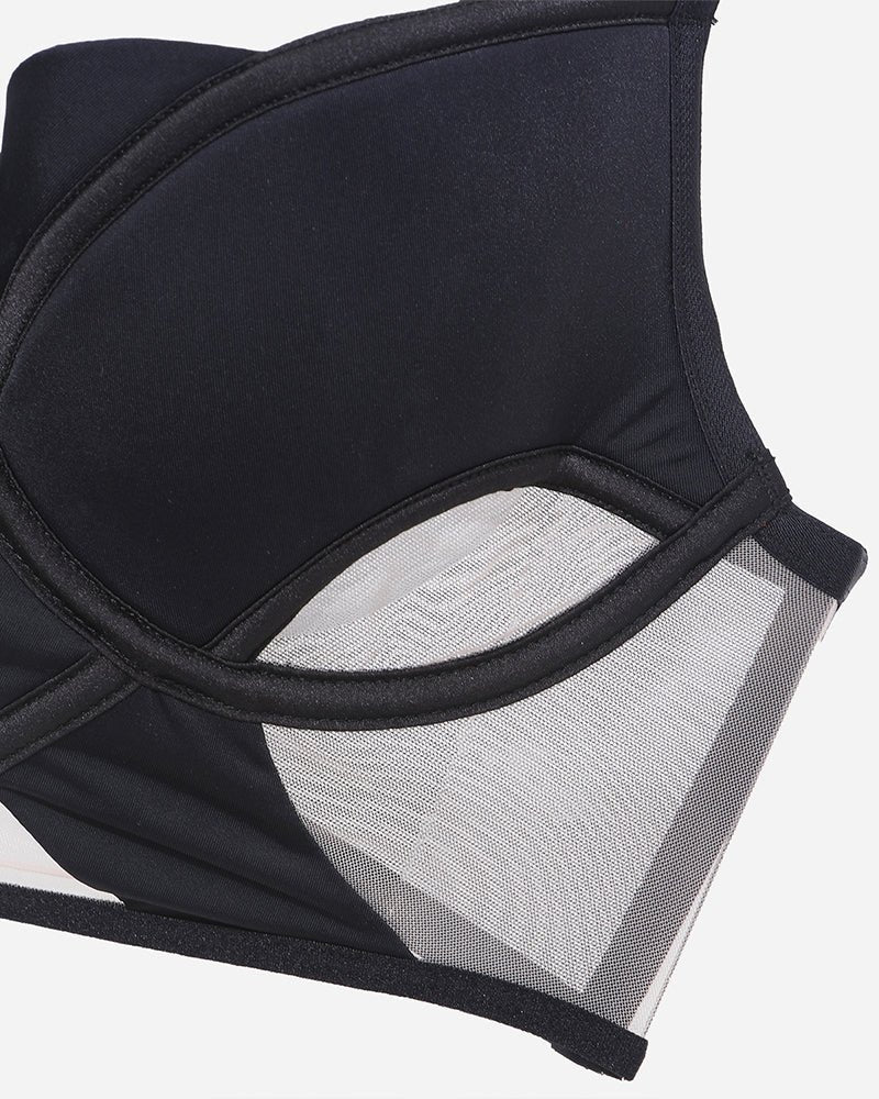 Push up mesh corset bra thong set, photo 7