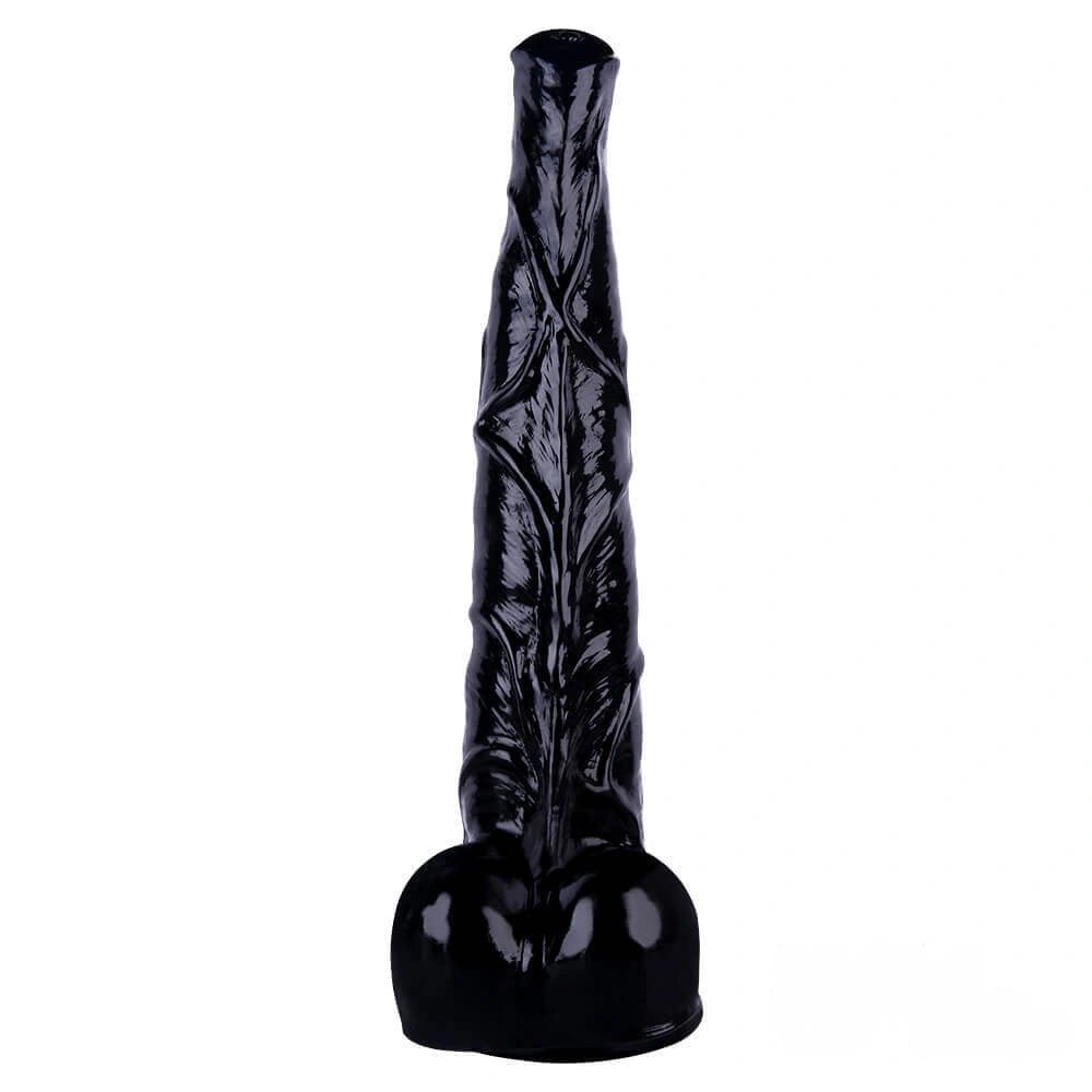 Black pvc horse knot dildo