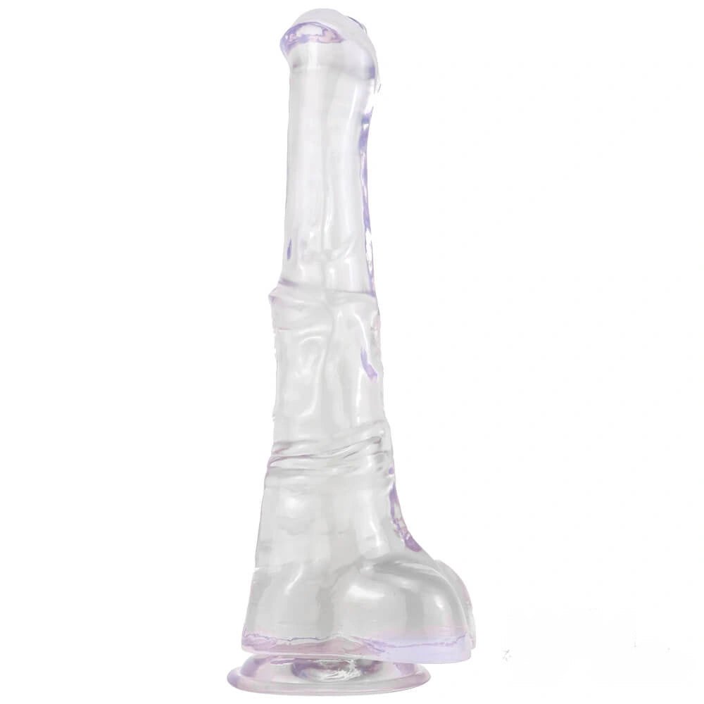 Transparent pvc horse leg dildo