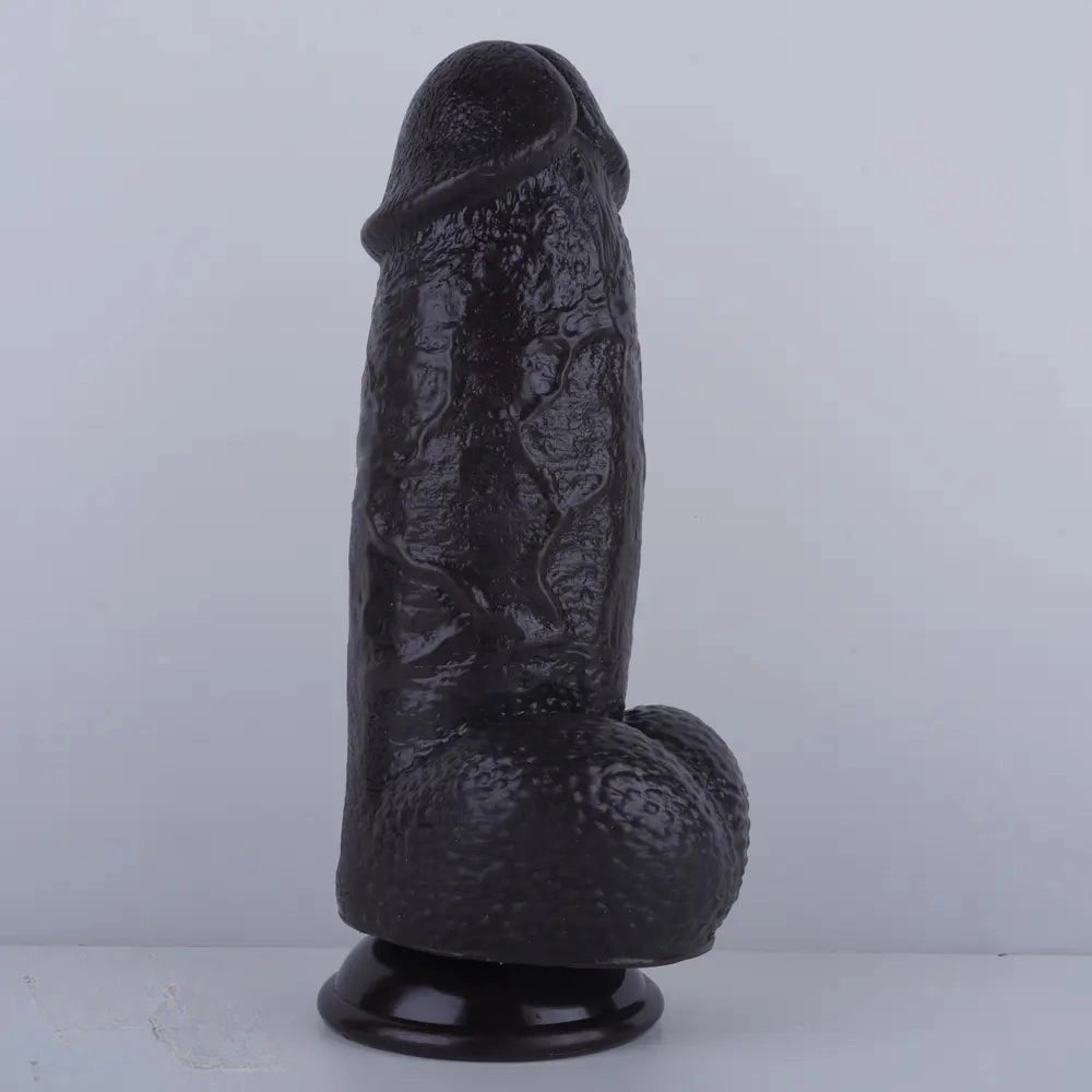 Black realistic pvc big dildo