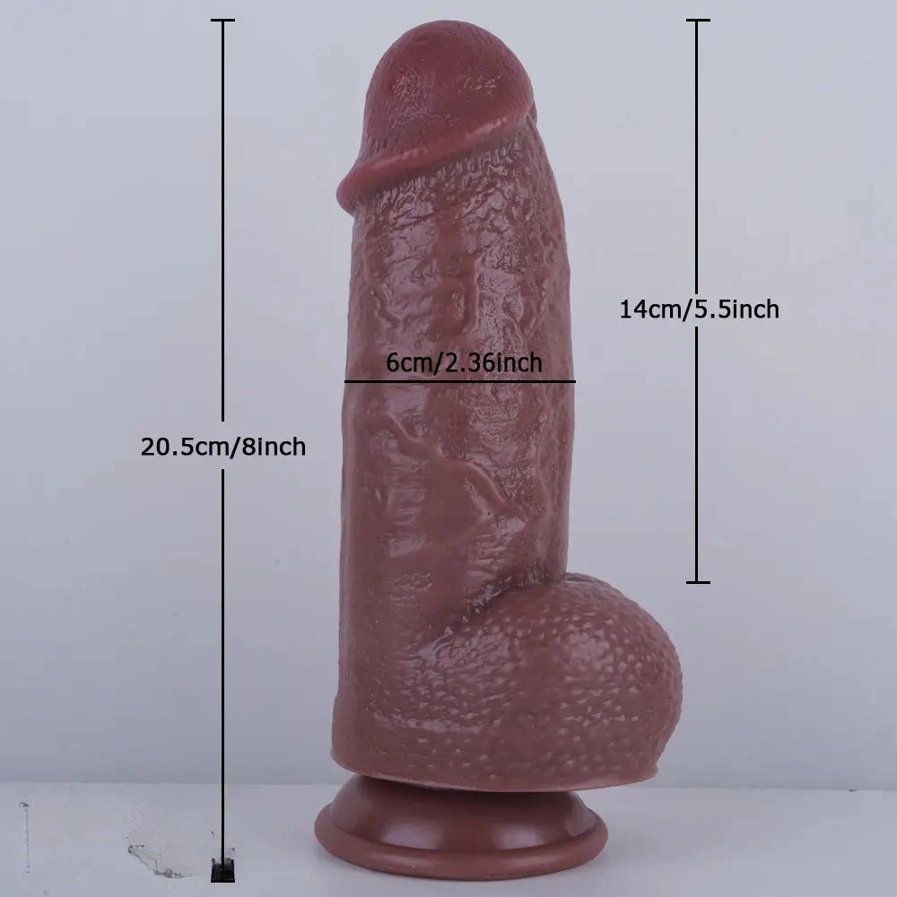 Brown realistic pvc big dildo