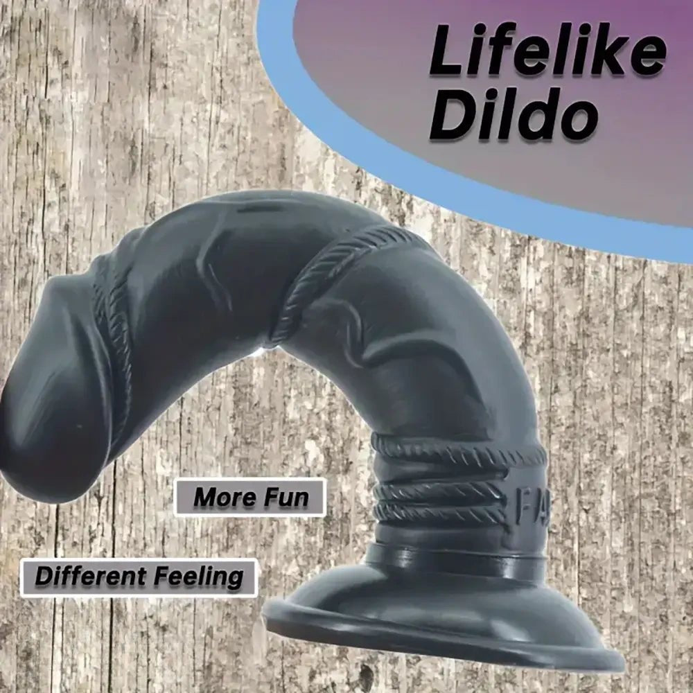 Realistic veined suction cup dildo, photo 4