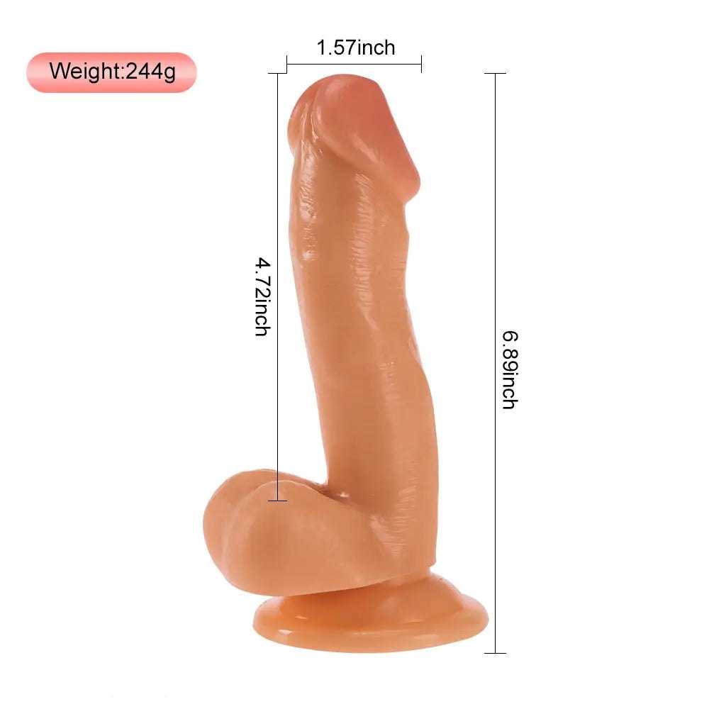 Pvc realistic dildo with suction cup base, photo 9
