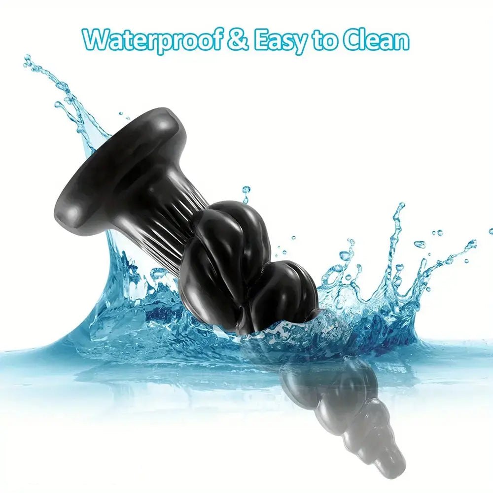 Black spiral ridged anal plug, photo 6