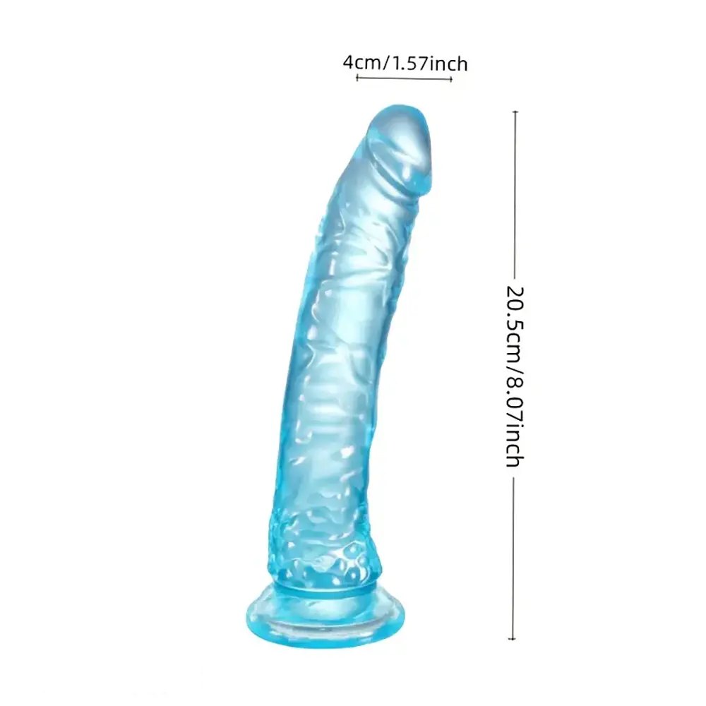 Blue pvc suction cup dildo