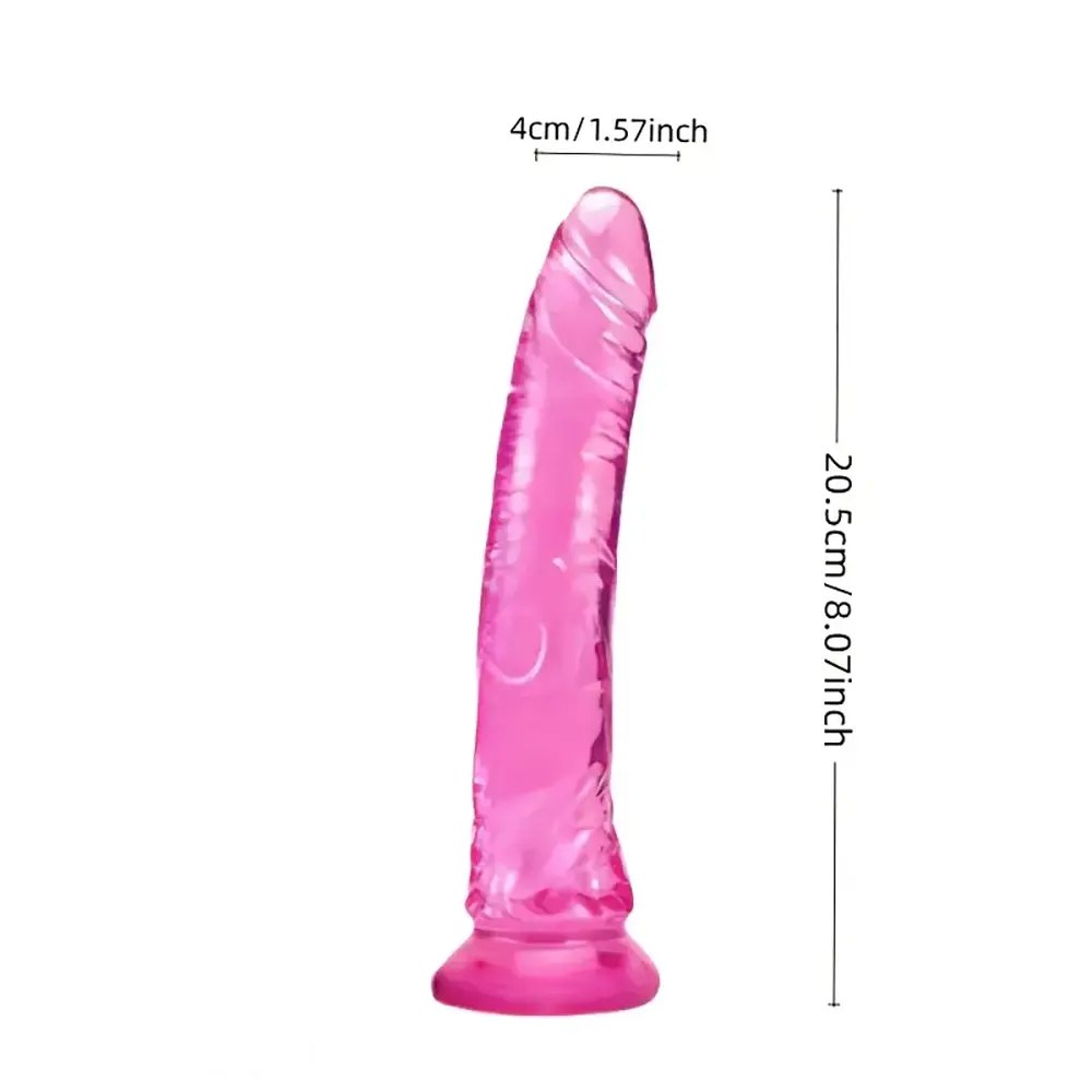 Pink pvc suction cup dildo