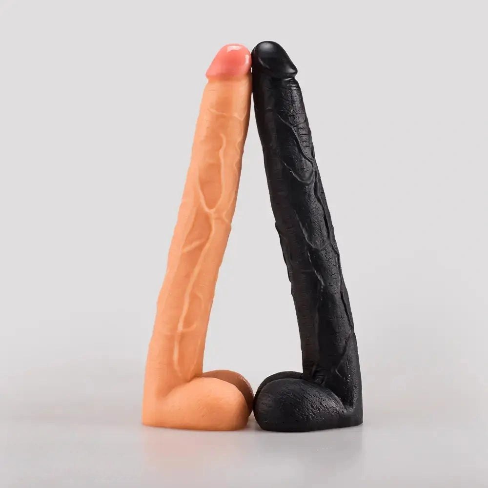 Veined realistic suction-cup dildo, photo 1