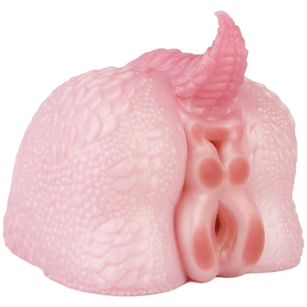Pink dragon-scale dual channel masturbator, photo 2
