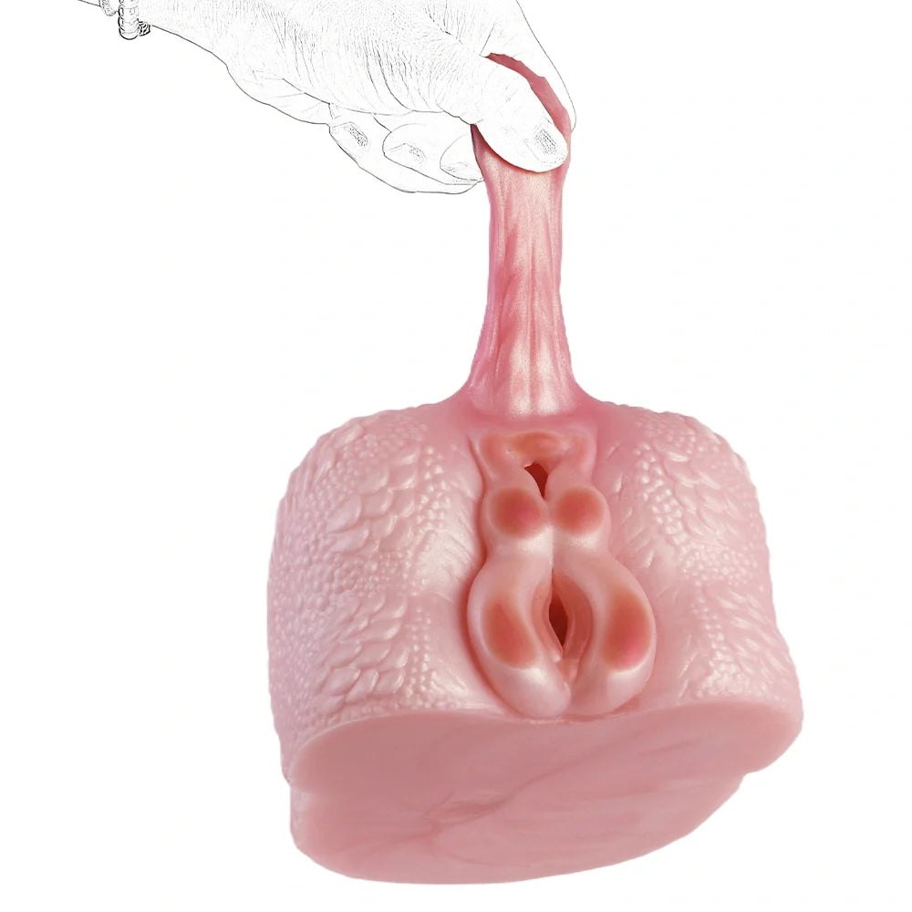 Pink dragon-scale dual channel masturbator, photo 7