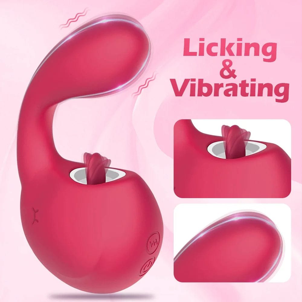 Rose red tongue-licking clit vibrator, photo 5