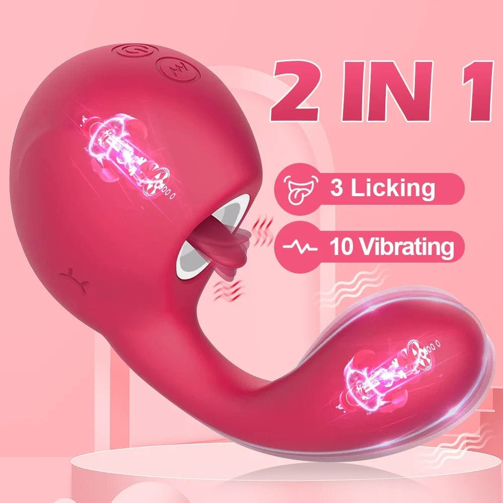 Rose red tongue-licking clit vibrator, photo 6