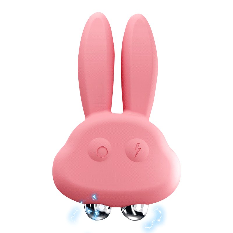 Pink rabbit ear silicone clit stimulator, photo 1