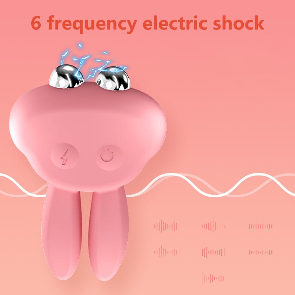 Pink rabbit ear silicone clit stimulator, photo 3