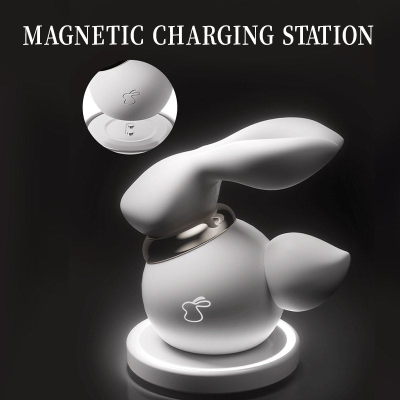 White rabbit ear clitoral suction vibrator, photo 6