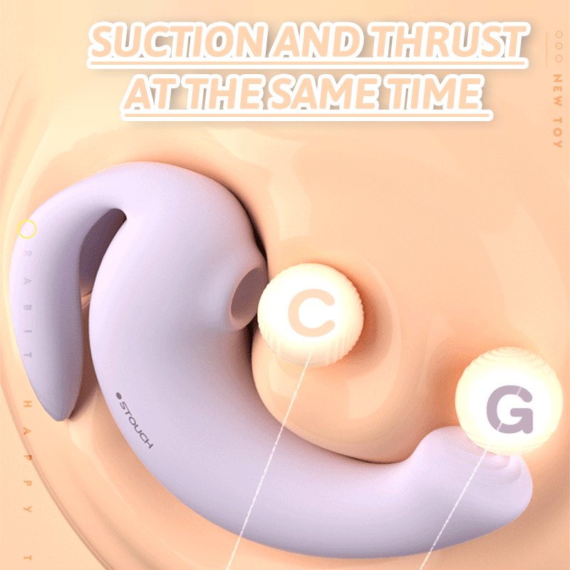 Purple rabbit ear suction g-spot vibrator, photo 3