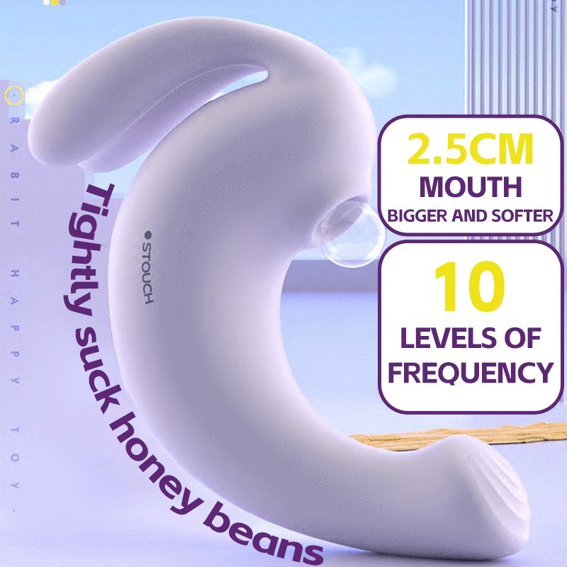 Purple rabbit ear suction g-spot vibrator, photo 4