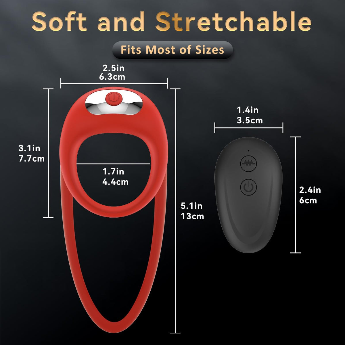 Rabbit ears vibrating cock ring, photo 14