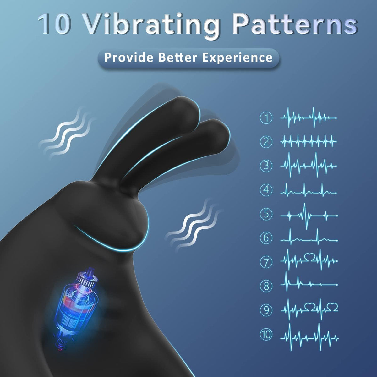 Rabbit ears vibrating cock ring, photo 4