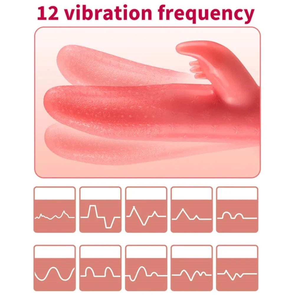 Pink rabbit vibrator with clit arm, photo 4