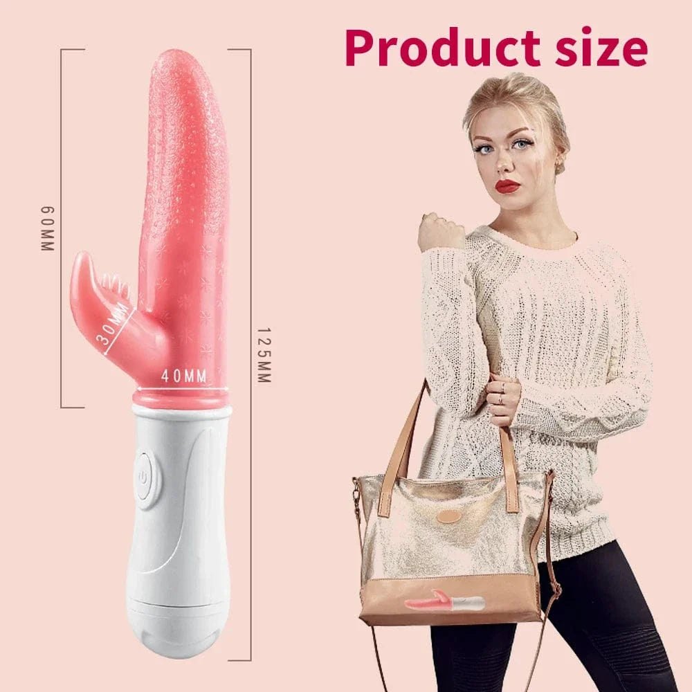 Pink rabbit vibrator with clit arm, photo 7